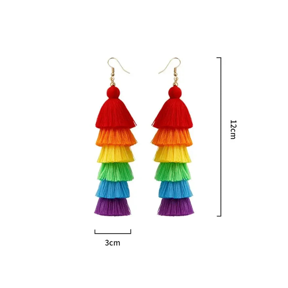 Women's rainbow drop earrings