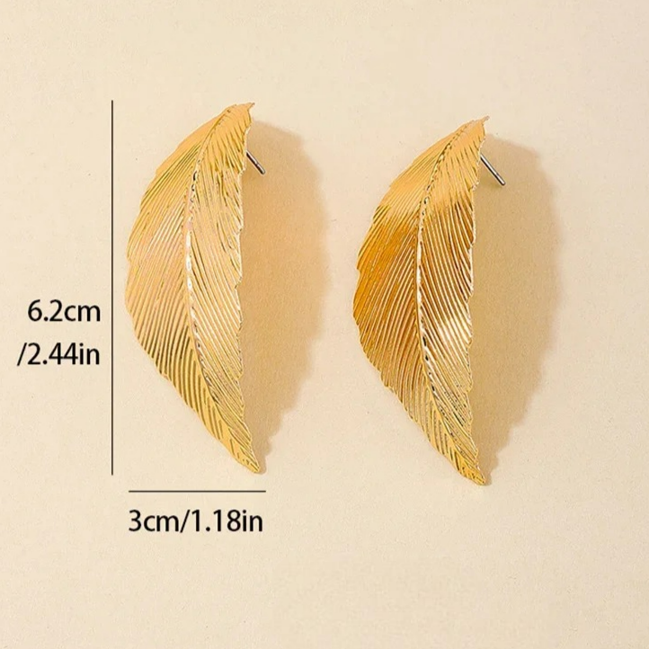 Dangling Earrings with Leaf for Women