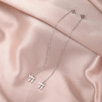 Dangling earrings with the Jewish life symbol Chai in silver