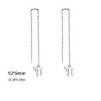 Dangling earrings with the Jewish life symbol Chai