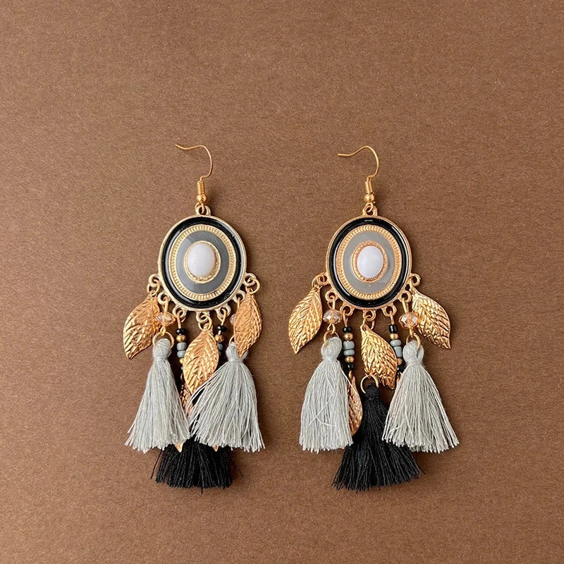 Bohemian Feather Dangle Earrings 3