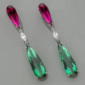 Colored Drop Water Hanging Earrings