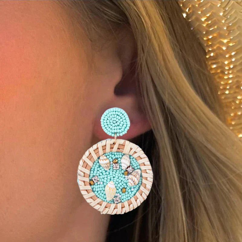Dangling Shell Cauri Earrings