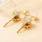 Dangling Shell Conch Earrings
