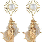 Dangling Shell Conch Earrings