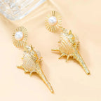 Dangling Shell Conch Earrings