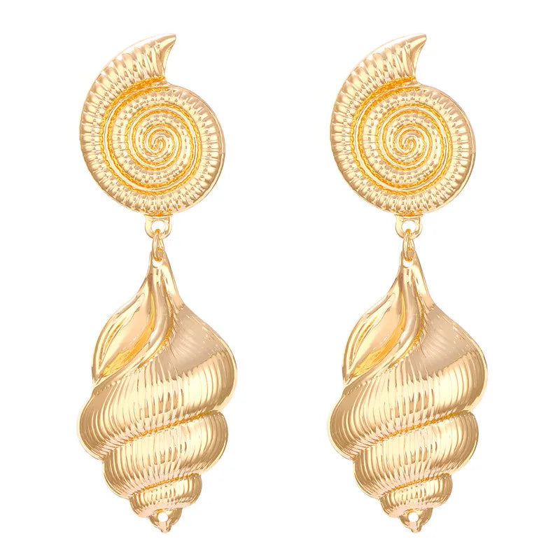 Dangling Earrings Shells Conches and Spirals