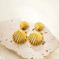 Dangling Earrings Scallop Shell Woman