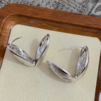 Silver Hanging Earrings Shells Mussels