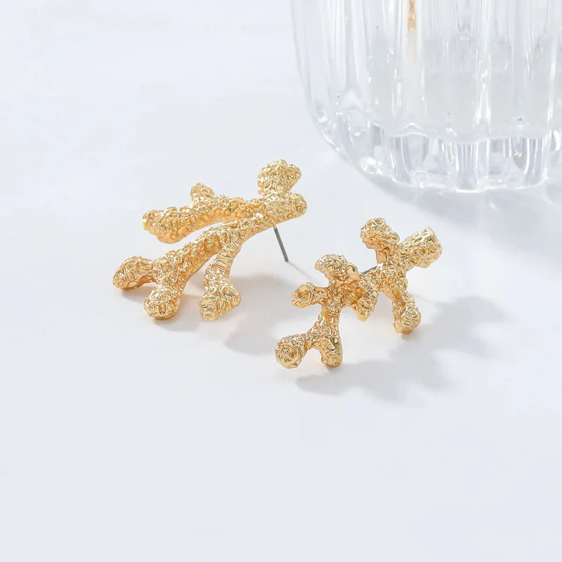 Dangling Coral Earrings Gold or Silver