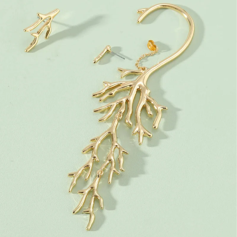 Coral Branch Dangling Earrings