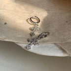 Christian Cross Dangle Earrings in Zircon
