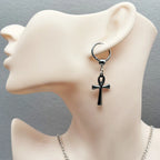 Ankh Cross Dangling Earrings 2