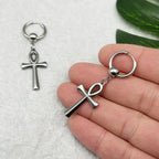 Ankh Cross Dangling Earrings 2