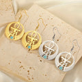 Egypt Eye of Horus Oudjat Gold Dangling Earrings
