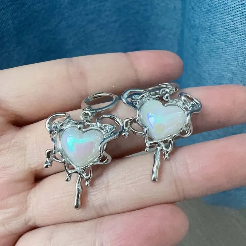 Moonstone Crystal Dangle Earrings