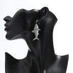 Shark drop earrings