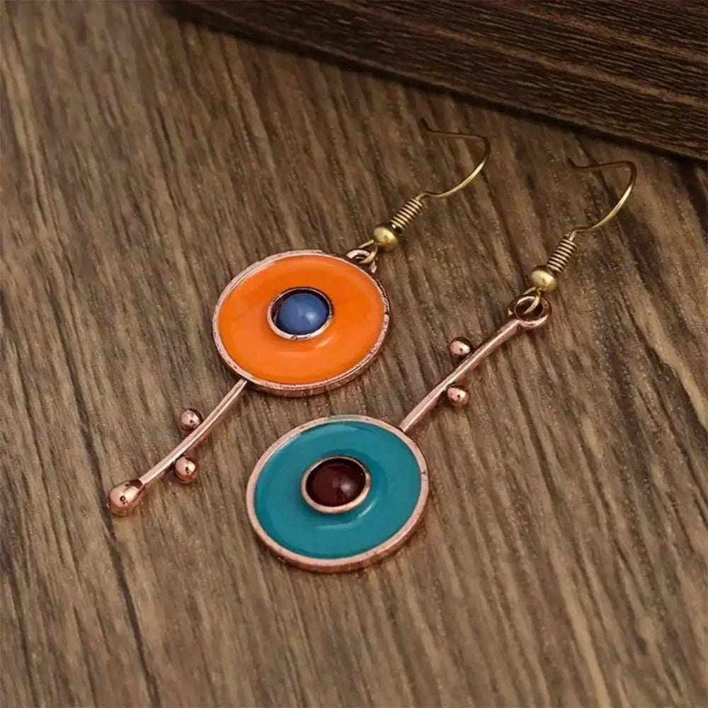 Atypical Ethnic Hanging Earrings