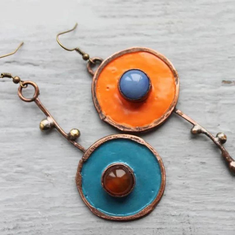 Atypical Ethnic Hanging Earrings