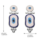 Ethnic Hanging Earrings Blue Eye
