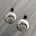 Gothic Style Star of David Dangle Earrings