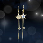Star and Planet Dangling Earrings