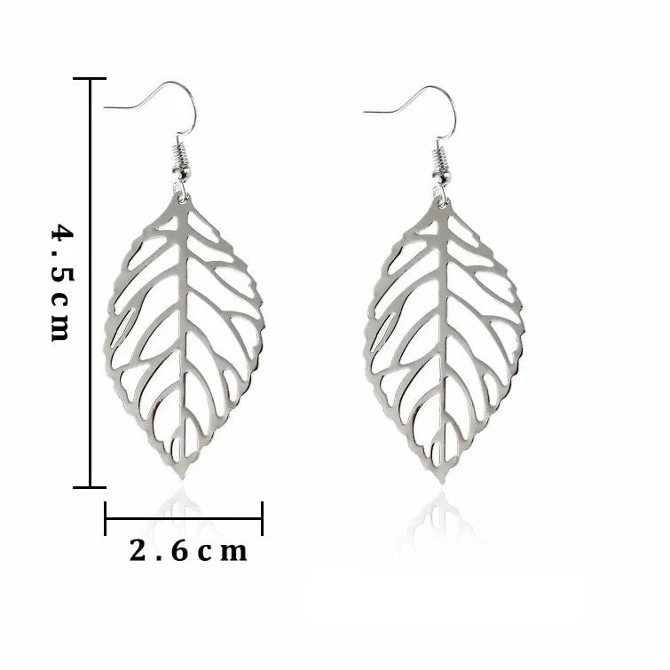 Dangling Laurel Leaf Earrings