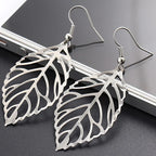 Dangling Laurel Leaf Earrings silver