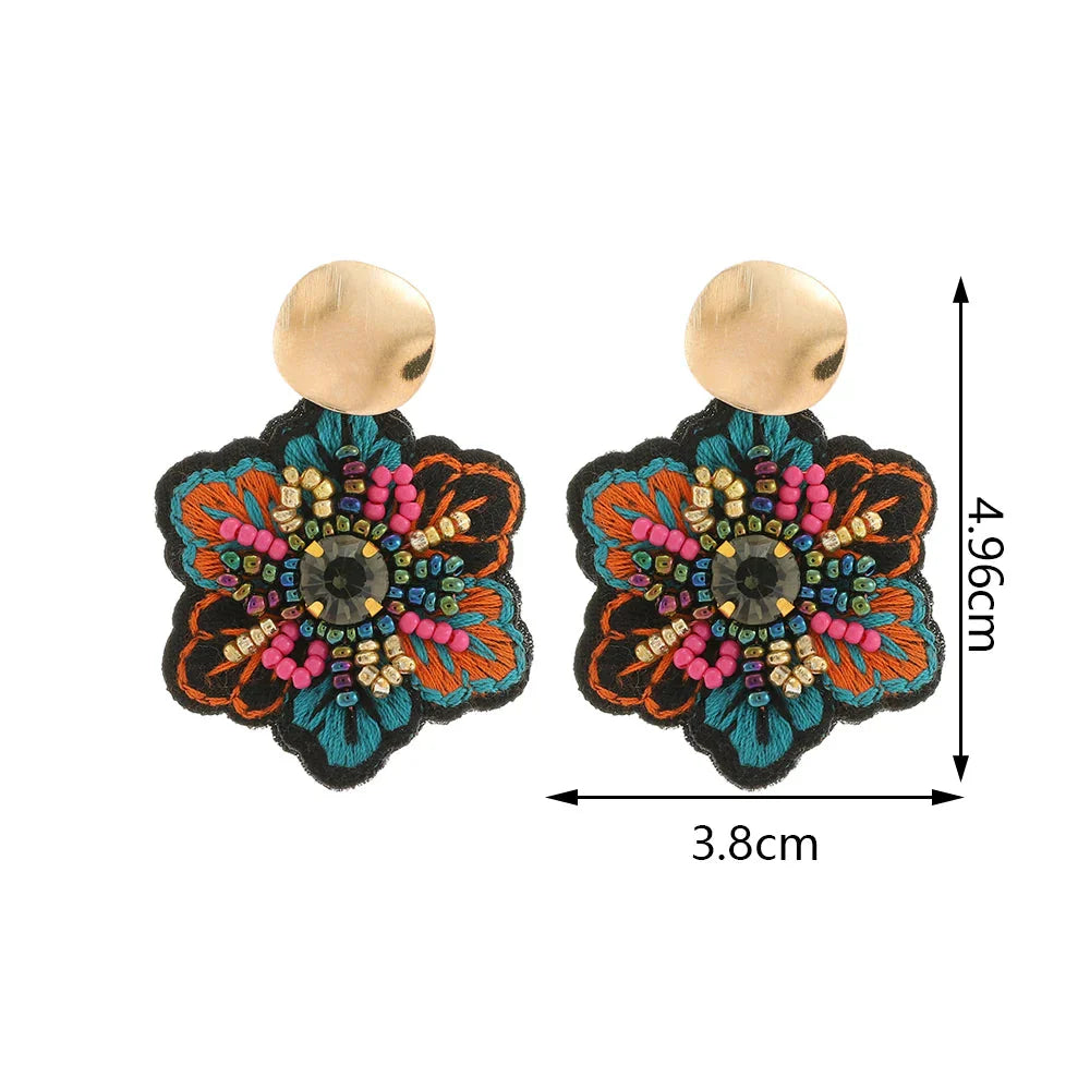 Colorful Flower Dangling Earrings