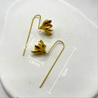 Magnolia Flower Drop Earrings