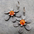 Ethnic Flower Dangle Earrings