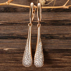 Dangling Water Drop Zircon Earrings for Women