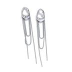 Silver Water Drop Dangle Earrings for Women
