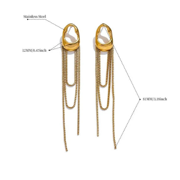 Water Drop Dangle Earrings for Women