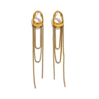 Gold Water Drop Dangle Earrings for Women