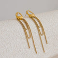 Gold Water Drop Dangle Earrings for Women
