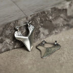 Dangling Earrings Inlaid with Shark Tooth