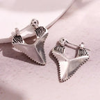 Dangling Earrings Inlaid with Shark Tooth