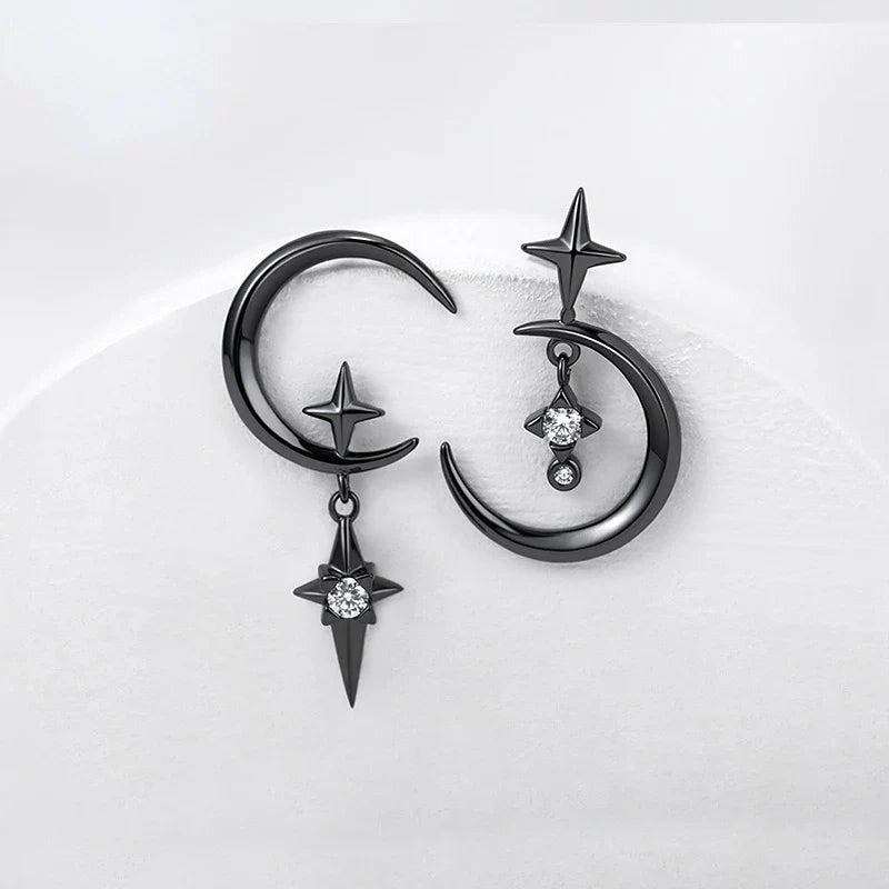 Moon and Stars Dangling Earrings