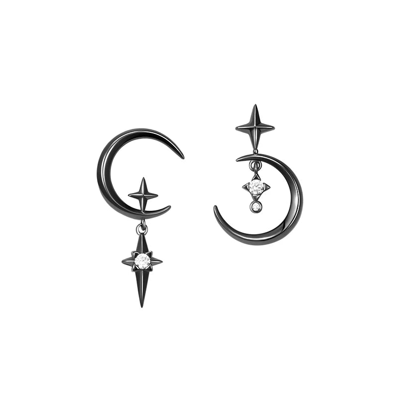 Moon and Stars Dangling Earrings