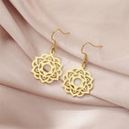 Mandala Women's Hanging Earrings Gold