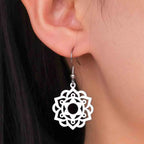 Mandala Women's Hanging Earrings Silver