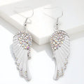 Women's angel wing drop earrings