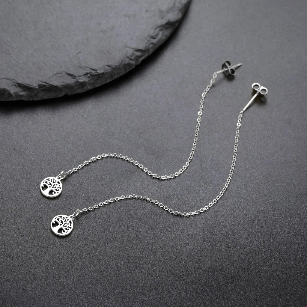 Dangling Earrings For Women Tree of Life silver