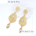 Arabic Muslim wedding drop earrings for women