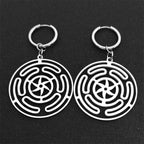 Hecate Strophalos Wheel Dangle Earrings for Women