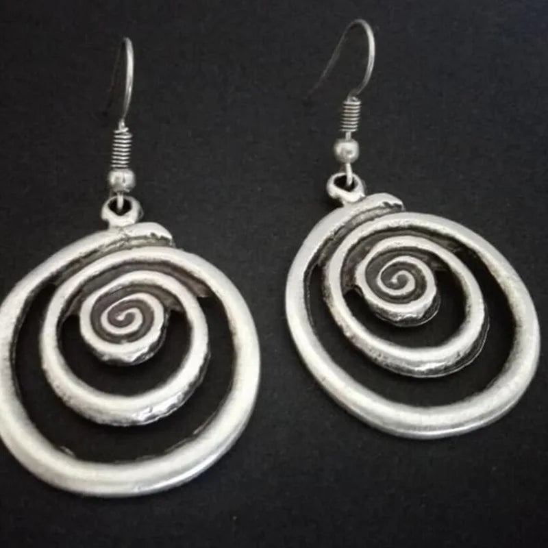 Women's Spiral Dangling Earrings