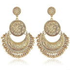 Baroque Bohemian Style Gold Dangle Earrings