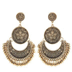 Baroque Bohemian Style Rose Gold Dangle Earrings