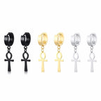 Egyptian Style Dangling Earrings Ankh Cross